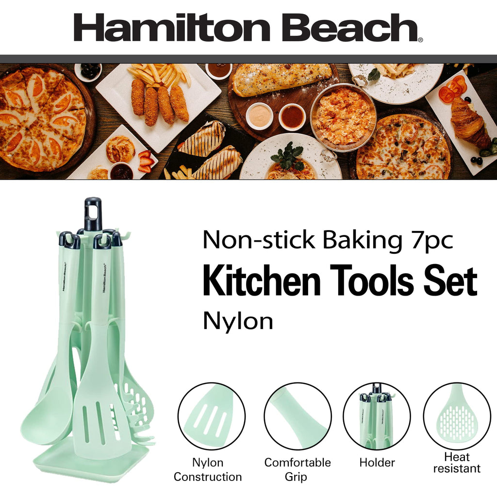 Kitchen Utensil Set 7 Piece | Cooking Utensil set Slotted turner, Ladle Skimmer, Pasta Server, Potato Masher, Solid s... - Image 6