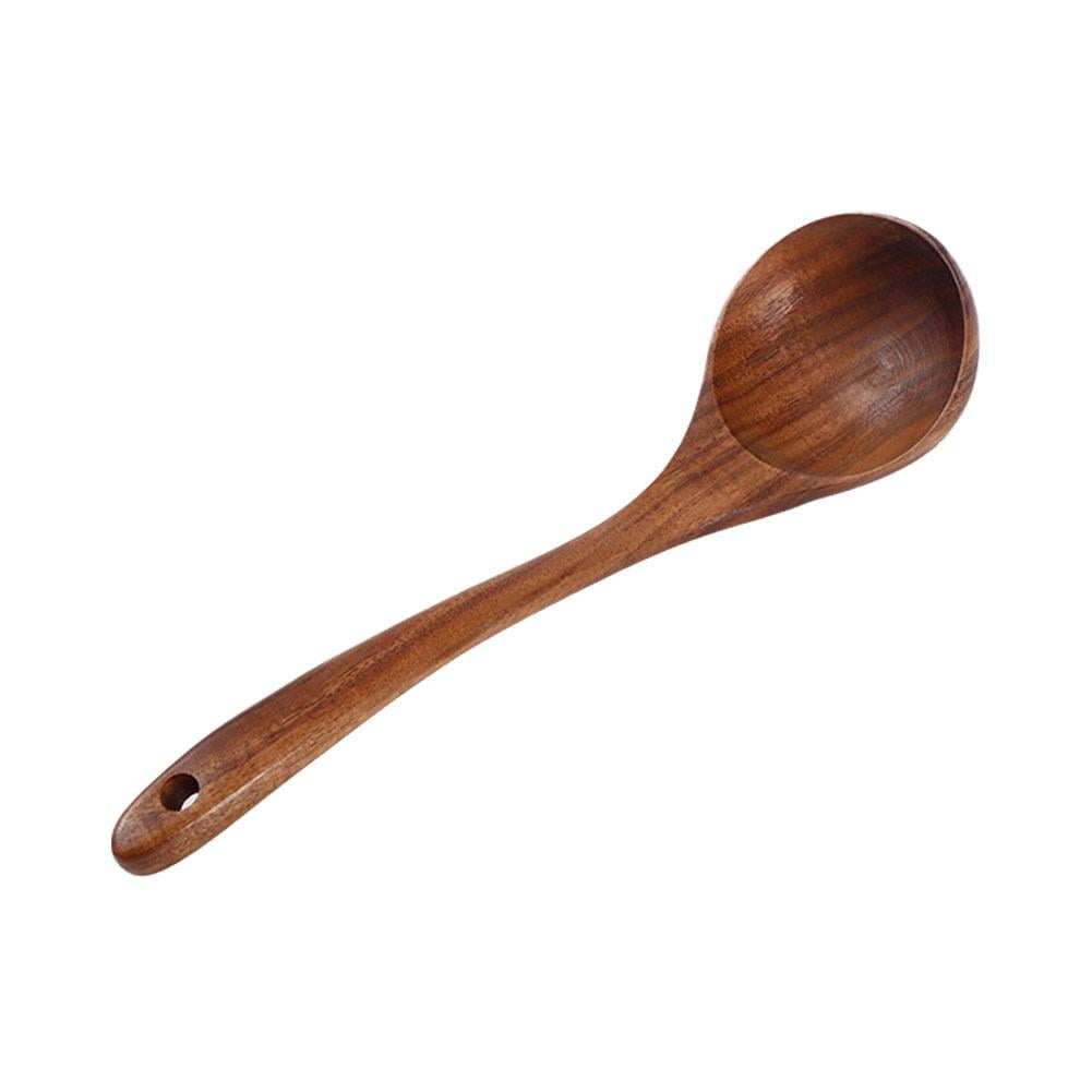 Wooden Spoon Server,Acacia Wood Kitchen Gadgets Spoon,Colander,Spatula,Rice Spoon,Pasta Spoon with Teeth,Wooden Cooki... - Image 4