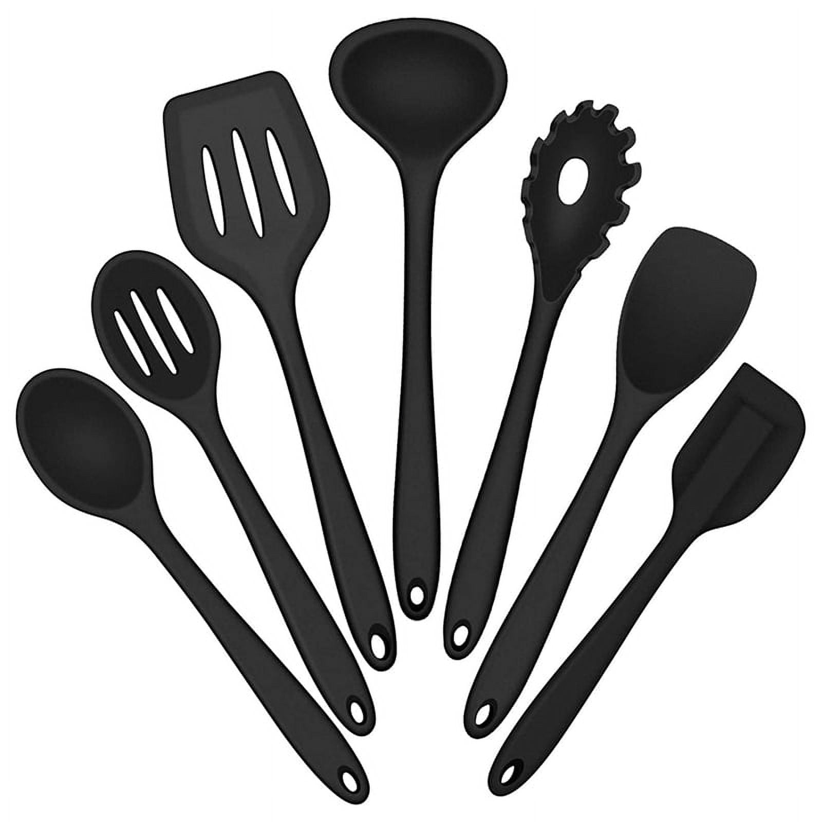 Silicone Cooking Utensils Set,6Pcs Black Heat Kitchen Utensils Set, Kitchen Nonstick253 - Image 3