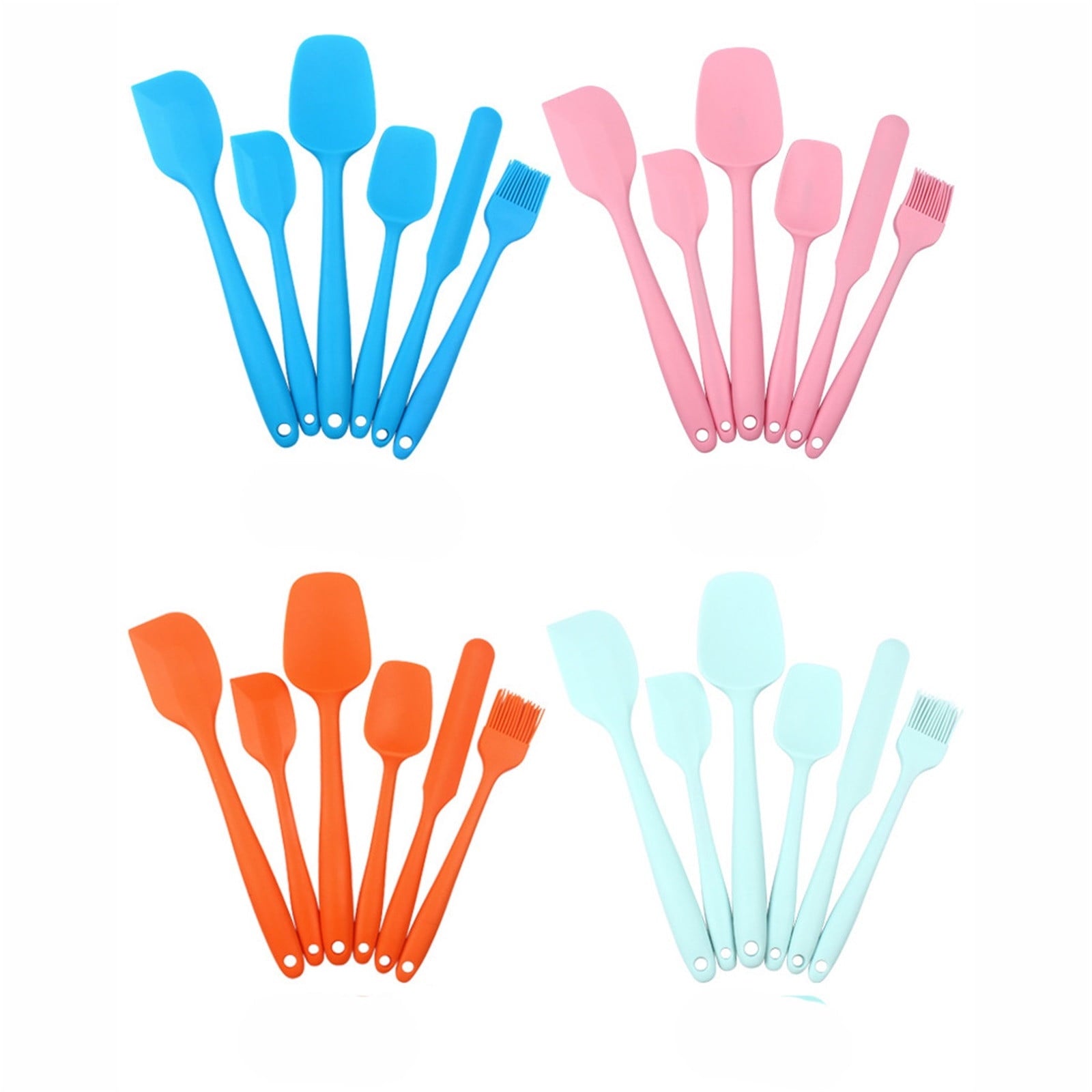 XMMSWDLA Culinary Couture 6-Piece Stainless Steel & Silicone Kitchen Utensils Set, Silicone Cooking Utensils, Heat Resistant Kitchen Cooking - Image 3
