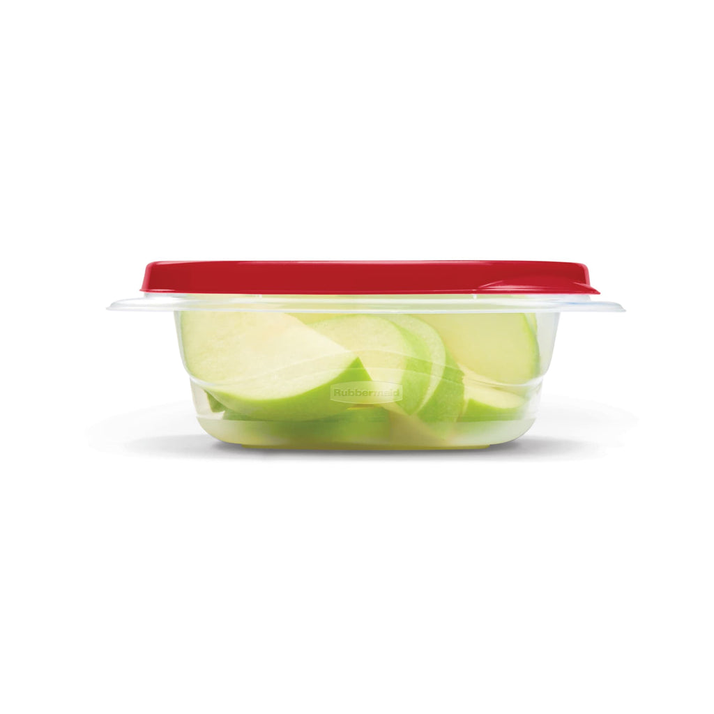 1.26-Cup Small Square Food Storage Containers, Ruby Red, 5 pack - Image 3
