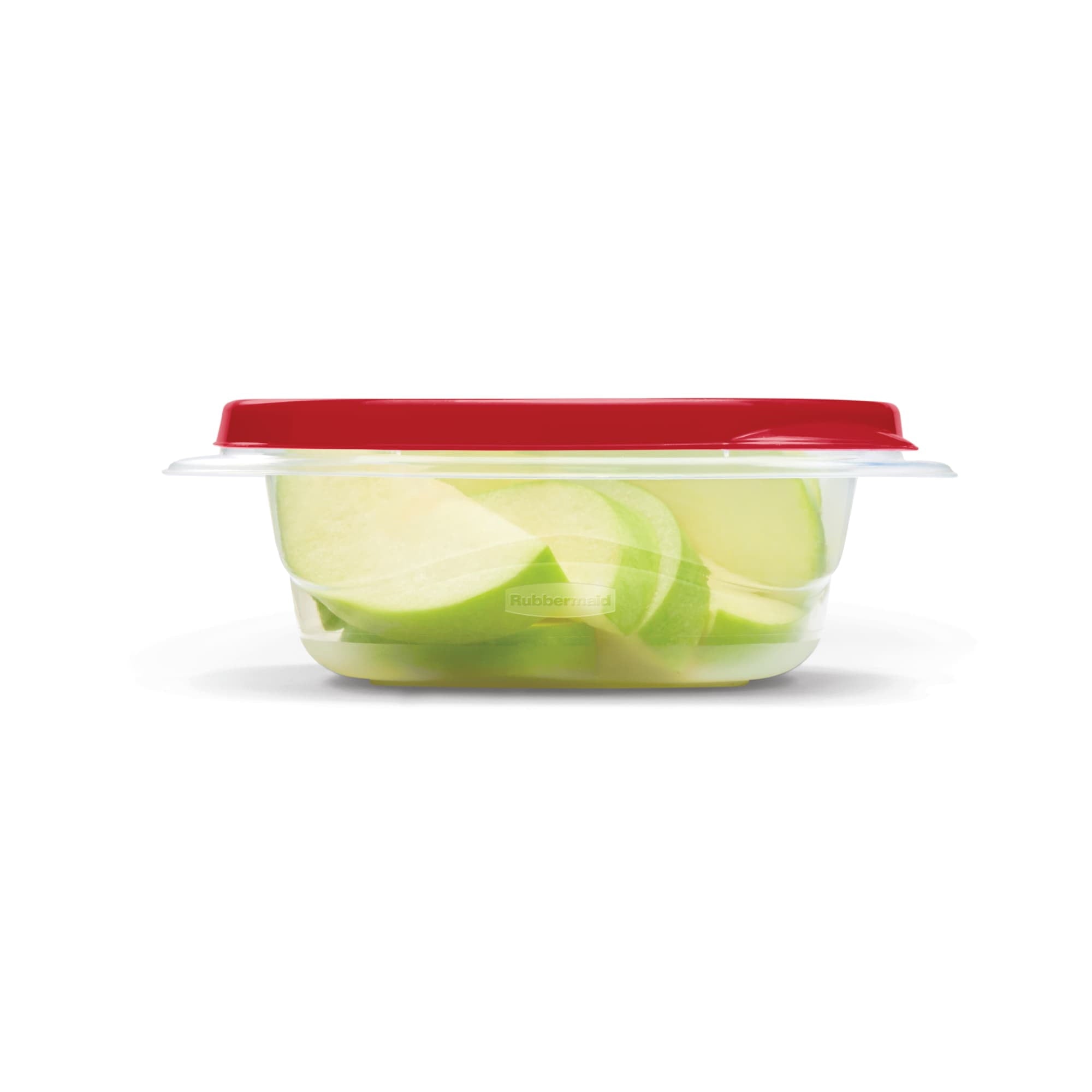 1.26-Cup Small Square Food Storage Containers, Ruby Red, 5 pack - Image 3