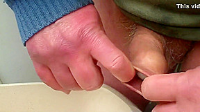 17 ball bearings and table tennis ball in foreskin with piss