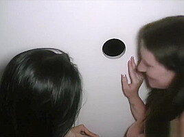 2 Big Tit Glory Hole Sluts Suck Swap Cock