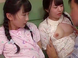2 Petite Japanese teens 18+ Fucked At Home
