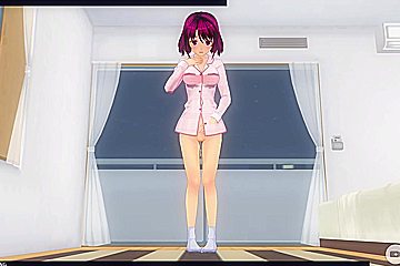 3d Hentai And Hentai 3d In Pajamas Masturbates Before Bed