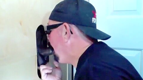 A Chocolate Visits The Gloryhole and Cums - GloryholeHookups