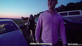A couple is found fucking it turns into a group sex orgy exhibitionist show - BANG!