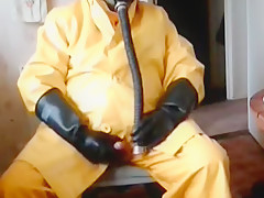 A good wank in oilskins and rubber 