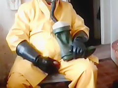 A good wank in oilskins and rubber 