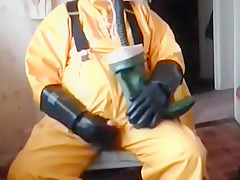 A good wank in oilskins and rubber 