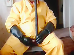 A good wank in oilskins and rubber 