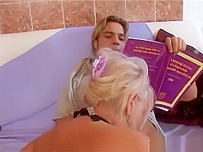 A nasty old maid shows how well she can clean big hard cocks