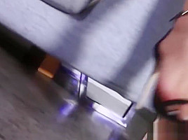 A sexy brown tranny wanks herself to a very intense orgasm