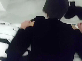 [AMWF] Short haired Euro teen 18+ gives up her pussy to a Korean man