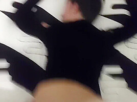 [AMWF] Short haired Euro teen 18+ gives up her pussy to a Korean man