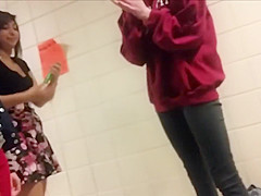 Accidental nudity in school corridor