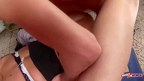 After A Long Time The Horny Granny Can Finally Feel Delicious Cum On Her Lips