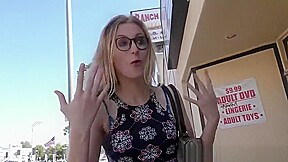 Alexa Grace sucks BBC's at adult bookstore