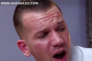Alt tranny sucks and fucks tattooed guy