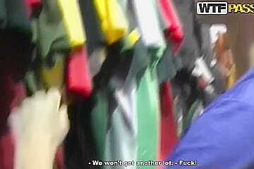 Amateur teen 18+ Eva Cats makes dirty things in the mall