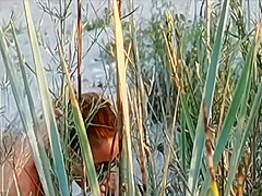 Amateur couple got caught having sex on the beach by  