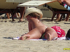 Amazing Ass Sexy Bikini Hot milf Backview at the beach