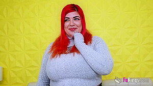 Amazing Bbw Redhead Leia Saez Is Desperate For Don Jorges Old Cock!