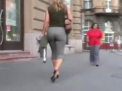 Amazing Mature's Ass Walking