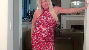 American milf Blake slides out of her new dress for us