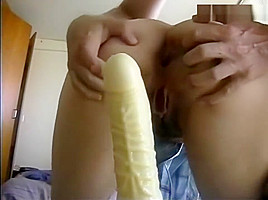Anal dildo riding amateur Milf Emma