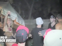 Angry coed babes get into fight at the party