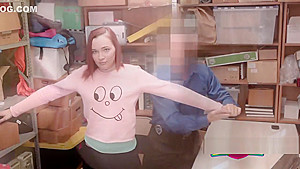 Aprils tight cunt gets expanded with officers big cock when shes caught stealing