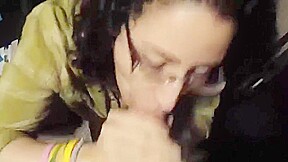 Arabic woman sucks like a pro and love cum
