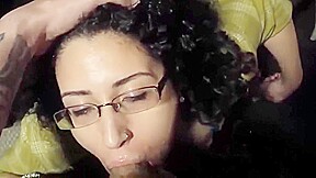 Arabic woman sucks like a pro and love cum