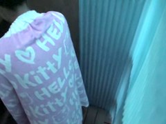 Asian bimbo is getting toweling body in change room shp26