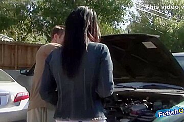Asian brunette is often hooking up with random, handsome guys and fucking them in their hotel rooms
