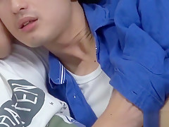 Asian hunk gets blowjob