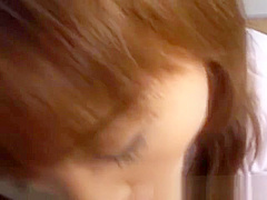 Asian jizz lover sucking dick pov style