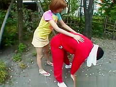 Asian redhead teen 18+ gets picked up for part2