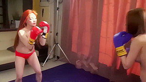 Asian rough fights all in, Catfight Sumo naked Boxing oiled Sexfight titfig