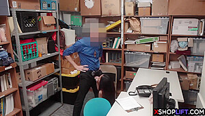 Asian teen 18+ Thief Suspected And Fucked By A Security Gua