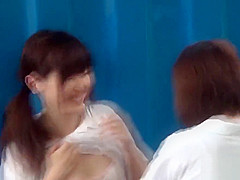 Asian teen 18+ babe rubs cunt