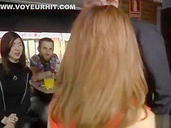 Asian tormented and fucked in public