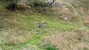 Aurita in amateur sex vid with a hottie fucking in nature