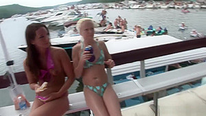 Awesome college babes in hot action
