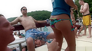 Awesome college babes in hot action