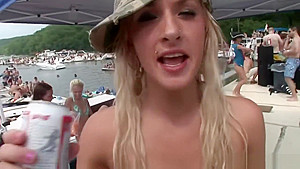 Awesome college babes in hot action