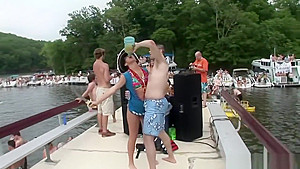 Awesome college babes in hot action