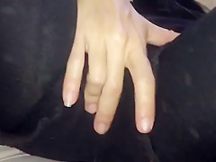 Baby girl teases Step daddy with footjob and JOI with cumshot  Foot fetish